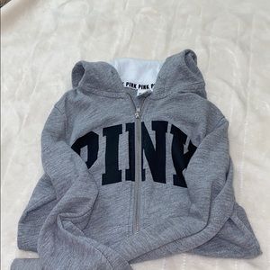 Gray Victoria’s Secret pink hoodie